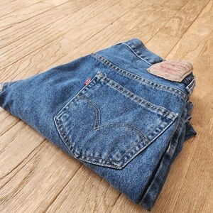 Levi's 550 Relaxed Fit Mens 36x30 Blue Jeans Denim Red Tab